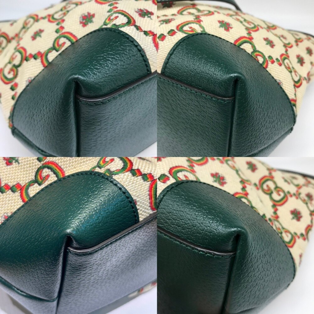 GUCCI Green Leather Tote Bag - Picture 3 of 5